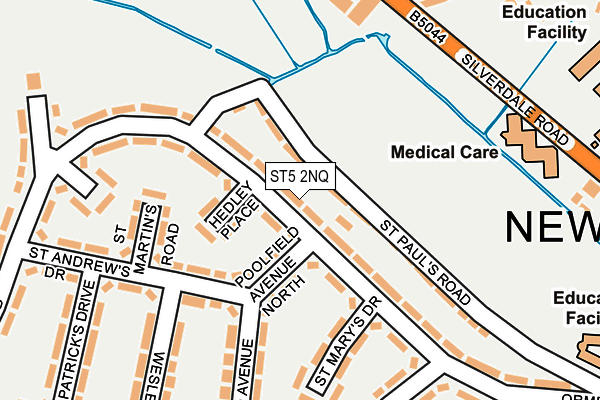 ST5 2NQ map - OS OpenMap – Local (Ordnance Survey)