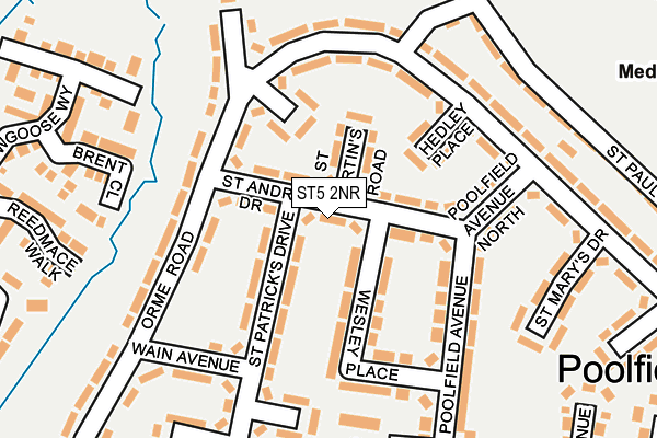 ST5 2NR map - OS OpenMap – Local (Ordnance Survey)