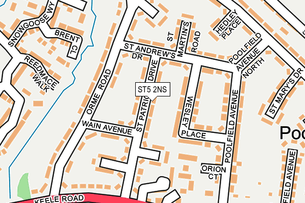 ST5 2NS map - OS OpenMap – Local (Ordnance Survey)