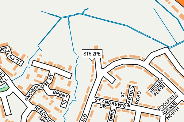 ST5 2PE map - OS OpenMap – Local (Ordnance Survey)