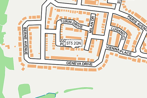ST5 2QN map - OS OpenMap – Local (Ordnance Survey)