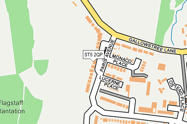 ST5 2QP map - OS OpenMap – Local (Ordnance Survey)
