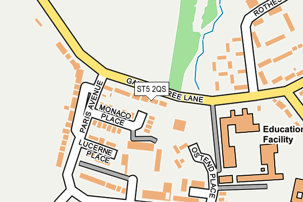 ST5 2QS map - OS OpenMap – Local (Ordnance Survey)