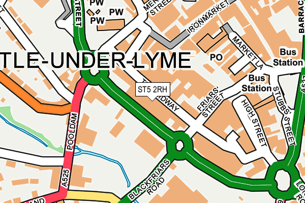 ST5 2RH map - OS OpenMap – Local (Ordnance Survey)