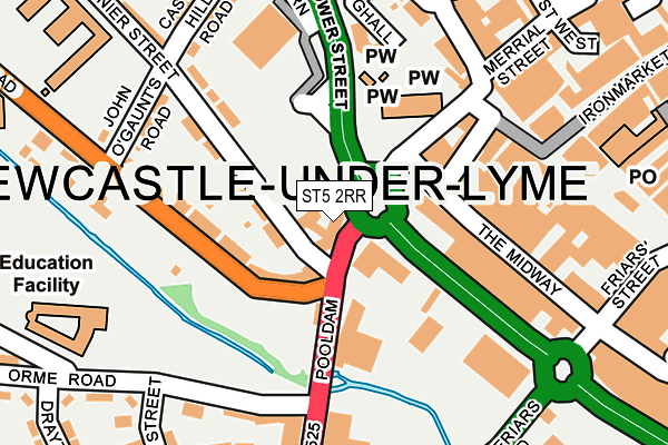 ST5 2RR map - OS OpenMap – Local (Ordnance Survey)