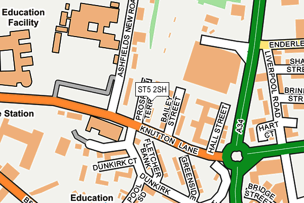 ST5 2SH map - OS OpenMap – Local (Ordnance Survey)