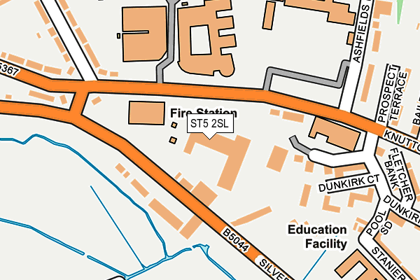 ST5 2SL map - OS OpenMap – Local (Ordnance Survey)