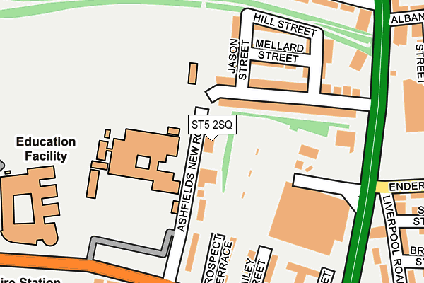 ST5 2SQ map - OS OpenMap – Local (Ordnance Survey)