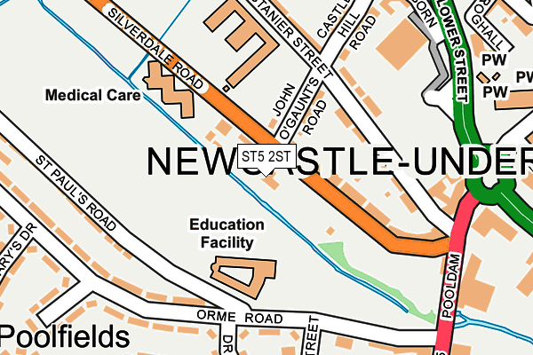 ST5 2ST map - OS OpenMap – Local (Ordnance Survey)