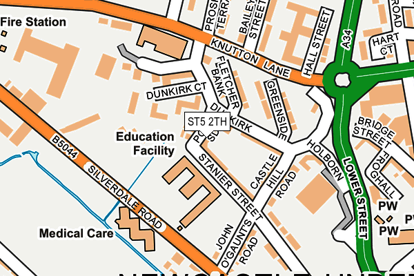 ST5 2TH map - OS OpenMap – Local (Ordnance Survey)