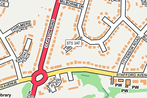 ST5 3AT map - OS OpenMap – Local (Ordnance Survey)