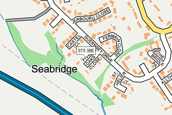 ST5 3BE map - OS OpenMap – Local (Ordnance Survey)