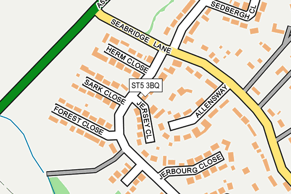 ST5 3BQ map - OS OpenMap – Local (Ordnance Survey)