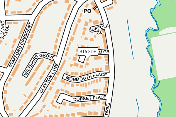 ST5 3DE map - OS OpenMap – Local (Ordnance Survey)
