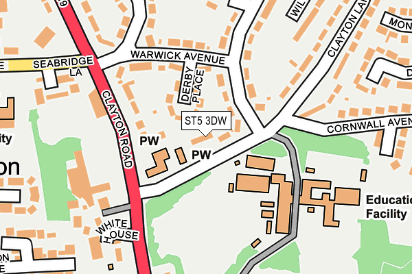 ST5 3DW map - OS OpenMap – Local (Ordnance Survey)