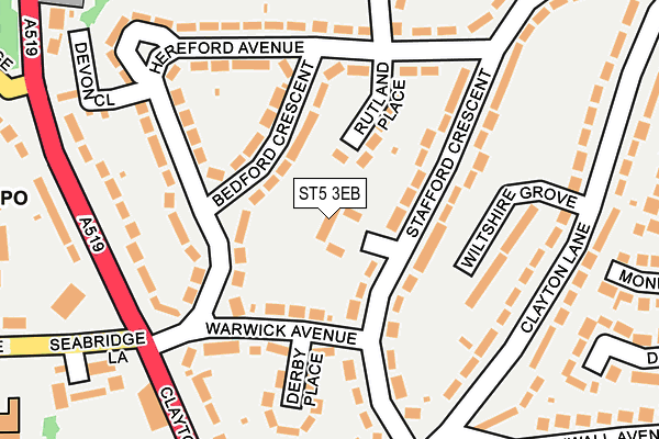 ST5 3EB map - OS OpenMap – Local (Ordnance Survey)