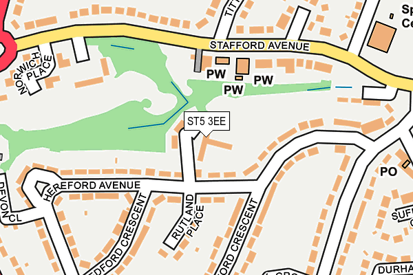 ST5 3EE map - OS OpenMap – Local (Ordnance Survey)