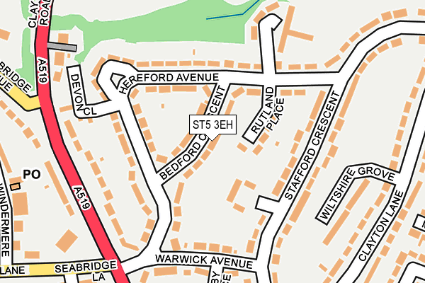 ST5 3EH map - OS OpenMap – Local (Ordnance Survey)