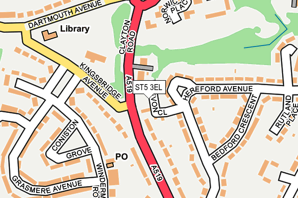 ST5 3EL map - OS OpenMap – Local (Ordnance Survey)