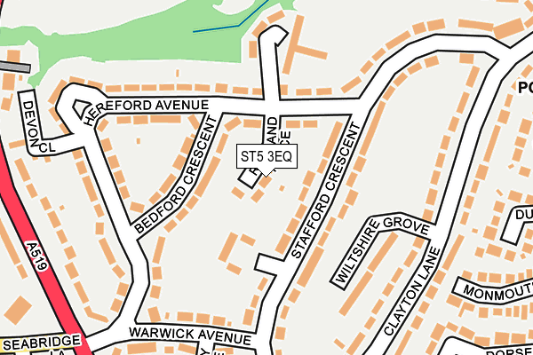 ST5 3EQ map - OS OpenMap – Local (Ordnance Survey)