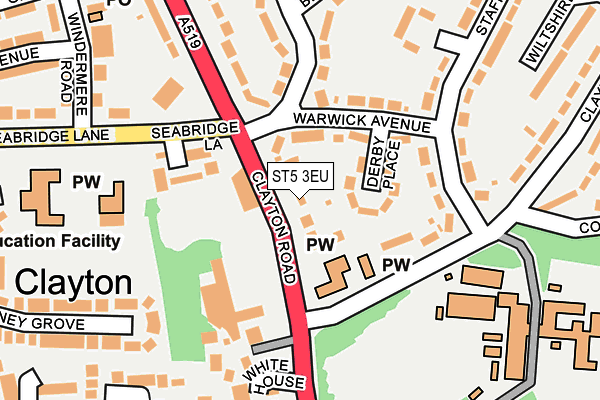 ST5 3EU map - OS OpenMap – Local (Ordnance Survey)