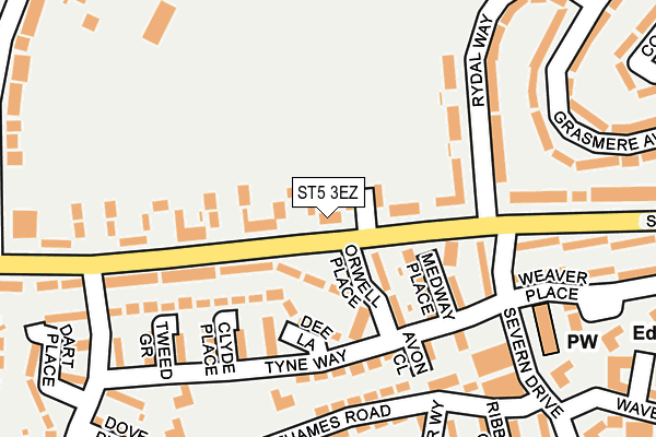 ST5 3EZ map - OS OpenMap – Local (Ordnance Survey)