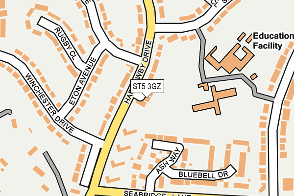 ST5 3GZ map - OS OpenMap – Local (Ordnance Survey)