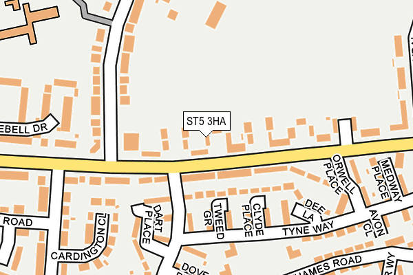 ST5 3HA map - OS OpenMap – Local (Ordnance Survey)