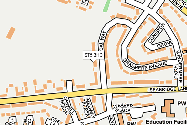 ST5 3HD map - OS OpenMap – Local (Ordnance Survey)