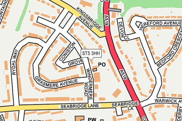 ST5 3HH map - OS OpenMap – Local (Ordnance Survey)