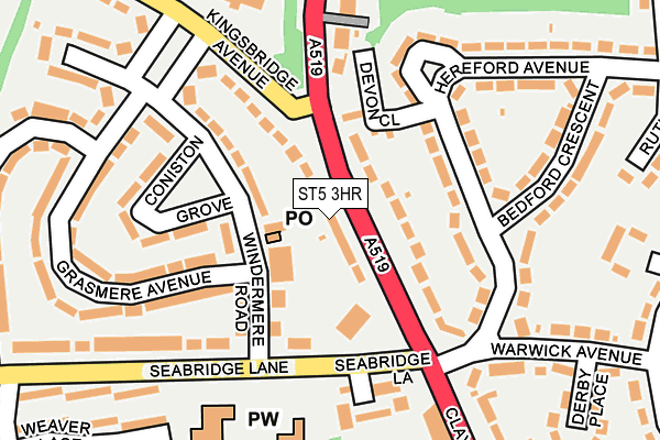 ST5 3HR map - OS OpenMap – Local (Ordnance Survey)