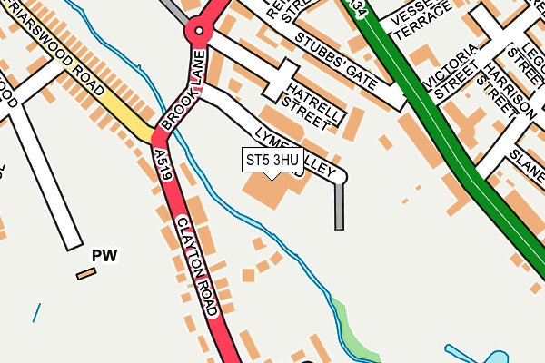 ST5 3HU map - OS OpenMap – Local (Ordnance Survey)