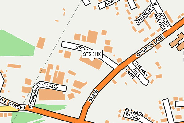 ST5 3HX map - OS OpenMap – Local (Ordnance Survey)