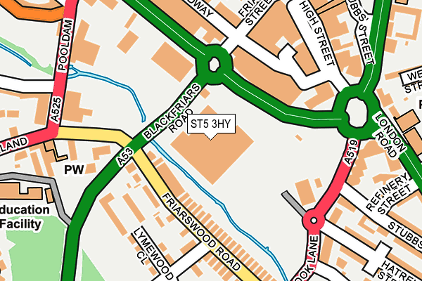 ST5 3HY map - OS OpenMap – Local (Ordnance Survey)