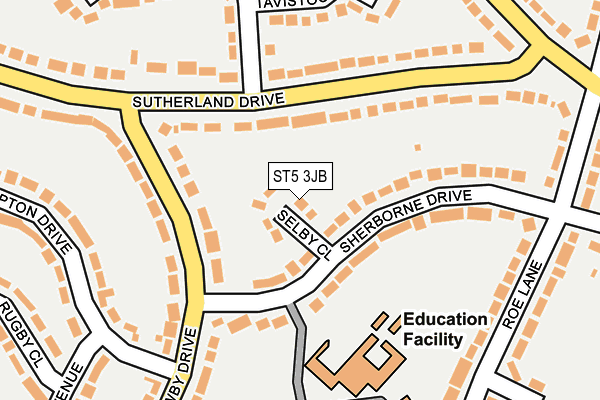 ST5 3JB map - OS OpenMap – Local (Ordnance Survey)