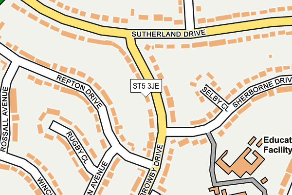 ST5 3JE map - OS OpenMap – Local (Ordnance Survey)