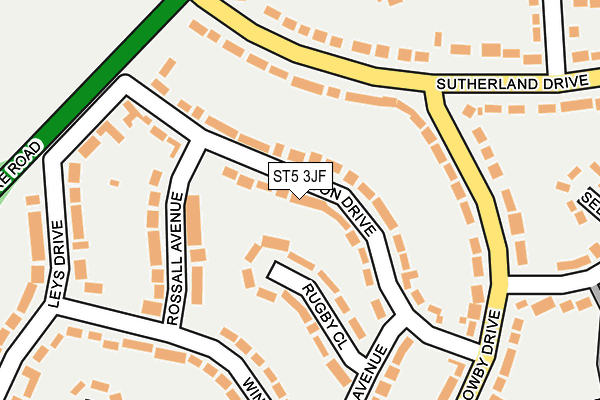 ST5 3JF map - OS OpenMap – Local (Ordnance Survey)
