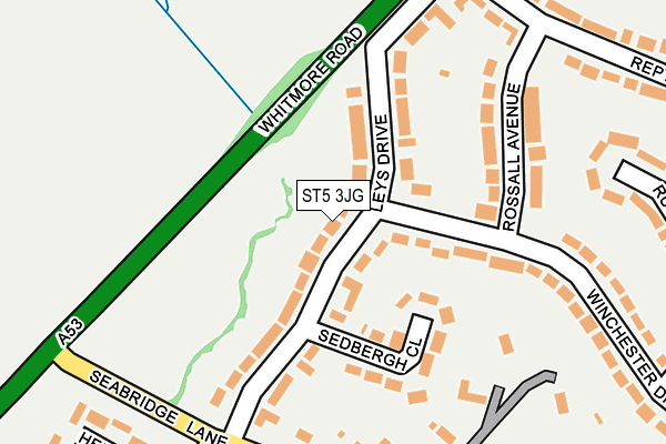 ST5 3JG map - OS OpenMap – Local (Ordnance Survey)