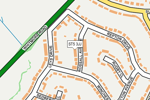 ST5 3JJ map - OS OpenMap – Local (Ordnance Survey)