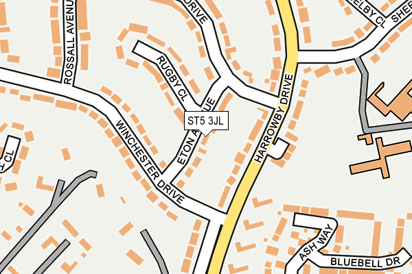 ST5 3JL map - OS OpenMap – Local (Ordnance Survey)