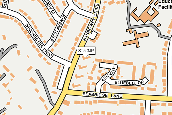 ST5 3JP map - OS OpenMap – Local (Ordnance Survey)