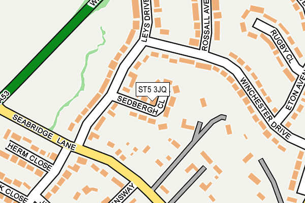 ST5 3JQ map - OS OpenMap – Local (Ordnance Survey)