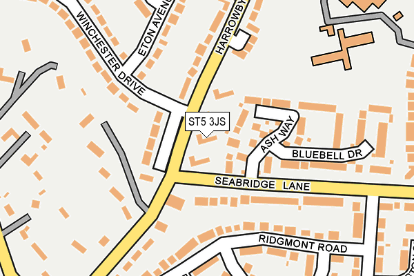 ST5 3JS map - OS OpenMap – Local (Ordnance Survey)