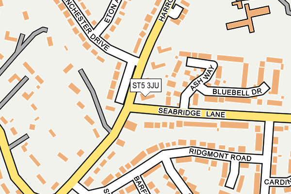 ST5 3JU map - OS OpenMap – Local (Ordnance Survey)