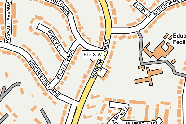 ST5 3JW map - OS OpenMap – Local (Ordnance Survey)