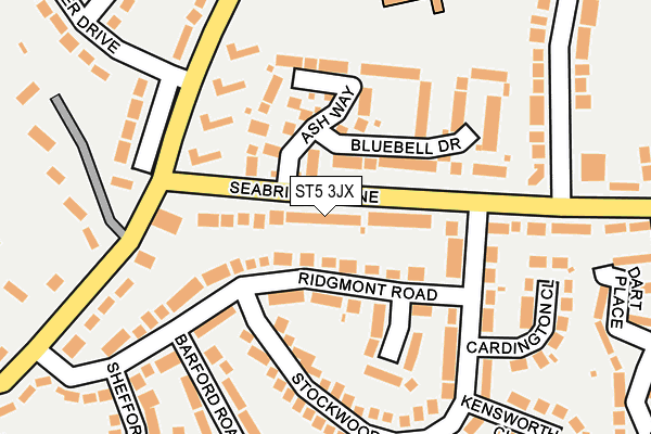 ST5 3JX map - OS OpenMap – Local (Ordnance Survey)