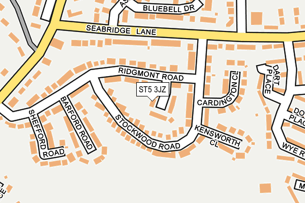 ST5 3JZ map - OS OpenMap – Local (Ordnance Survey)