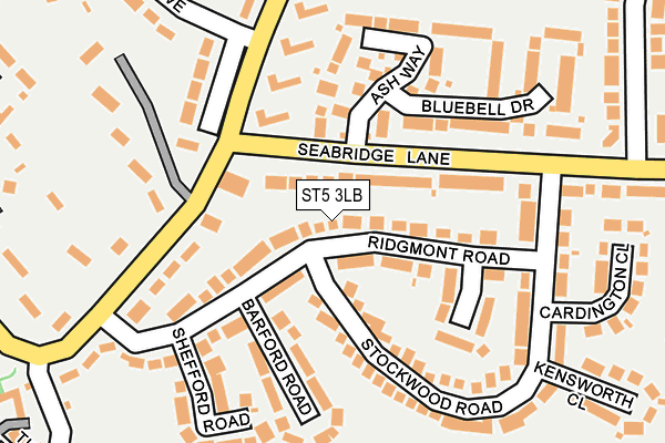 ST5 3LB map - OS OpenMap – Local (Ordnance Survey)