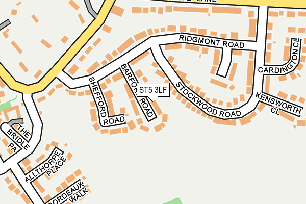 ST5 3LF map - OS OpenMap – Local (Ordnance Survey)