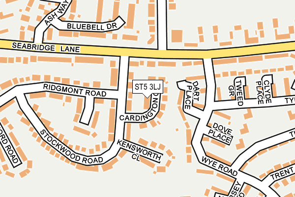 ST5 3LJ map - OS OpenMap – Local (Ordnance Survey)